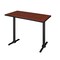 Cain Rectangle Cain Cafe Training Table, 48 W, 24 L, 42 H, Wood, Metal Top, Cherry MCTRCT4824CH - alternate 1